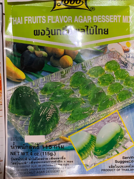 ผงวุ้นอะการ์ กลิ่นผลไม้ไทย  Thai fruits flavour agar dessert mix