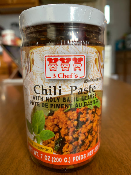 พริกผัดใบกระเพรา Chili Paste with holy basil leaves